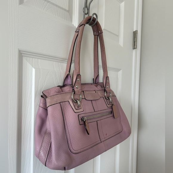 COACH Lilac Penelope Pebbled Leather Handbag - Picture 3 of 7